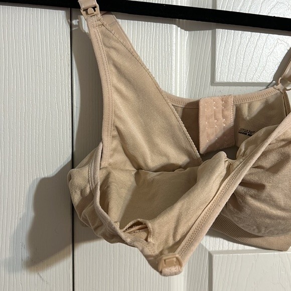 LAMAZE Size X-Large Tan Nude Full Coverage Nursing Maternity Bra Adjustable - Picture 4 of 9